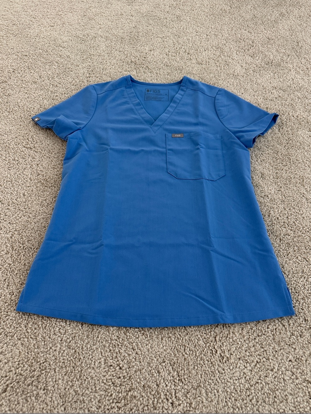 Figs Women's V-Neck Scrub Top in Royal Blue